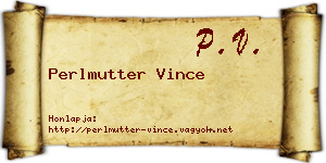 Perlmutter Vince névjegykártya